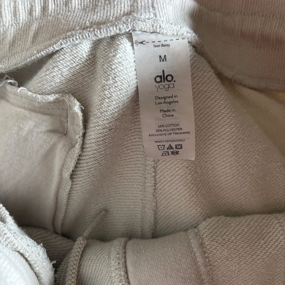 Alo Yoga Highline Cargo Pants Sweatpants - Women's Size M - Cream - Picture 8 of 10